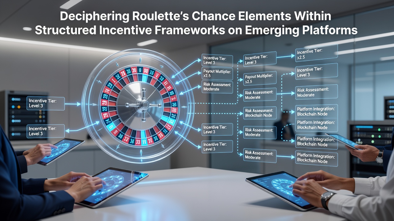 Roulette wheel showing probability distributions and incentive alignment charts on digital platforms