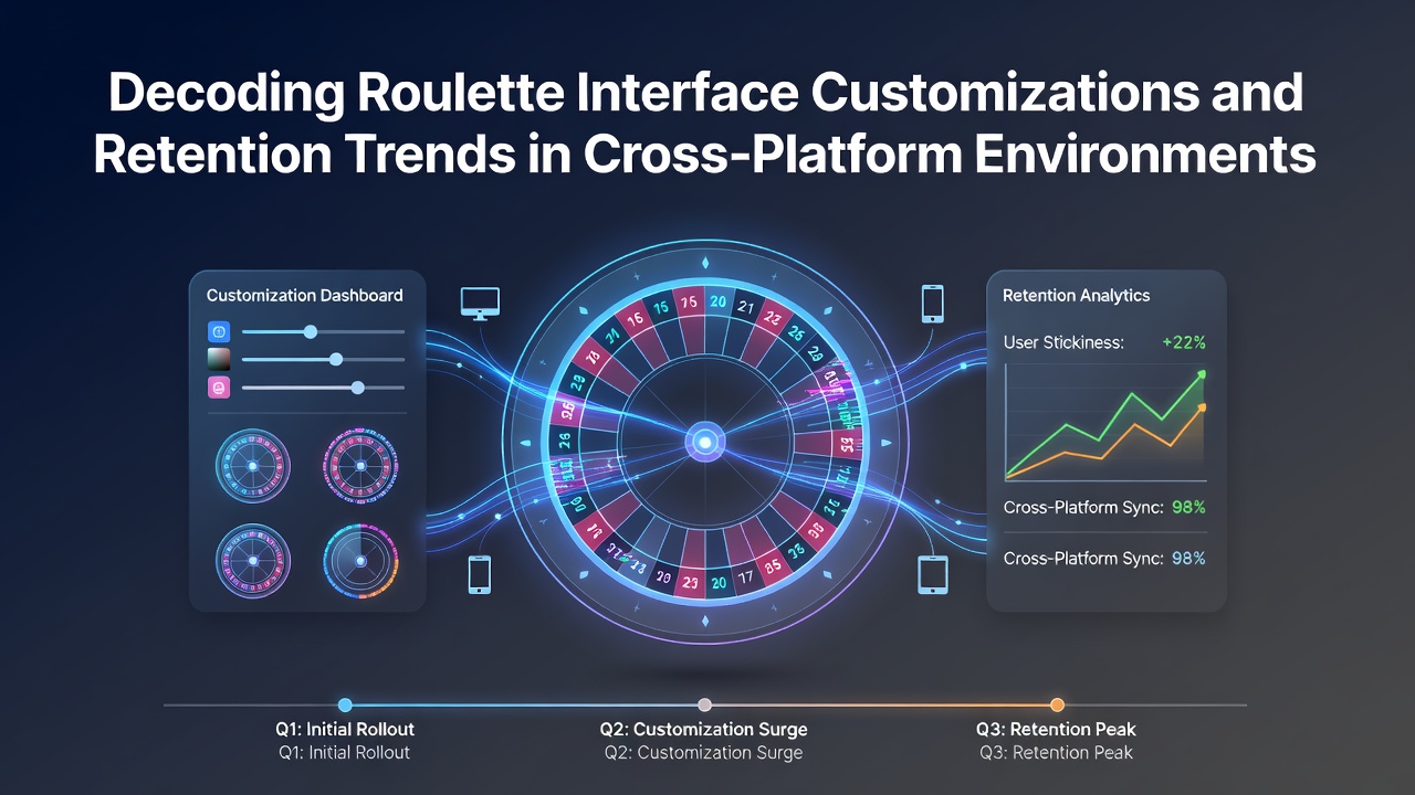 Roulette interface customization options displayed across desktop and mobile screens in a cross-platform environment