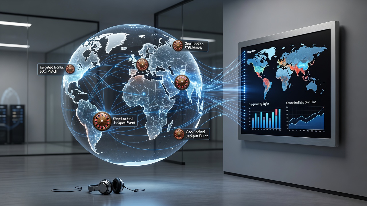 Geolocation technology mapping roulette promotion zones across global regions