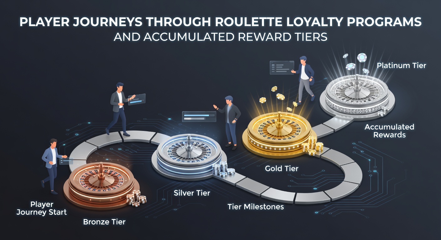 Roulette player reviewing loyalty program tiers on a casino app interface