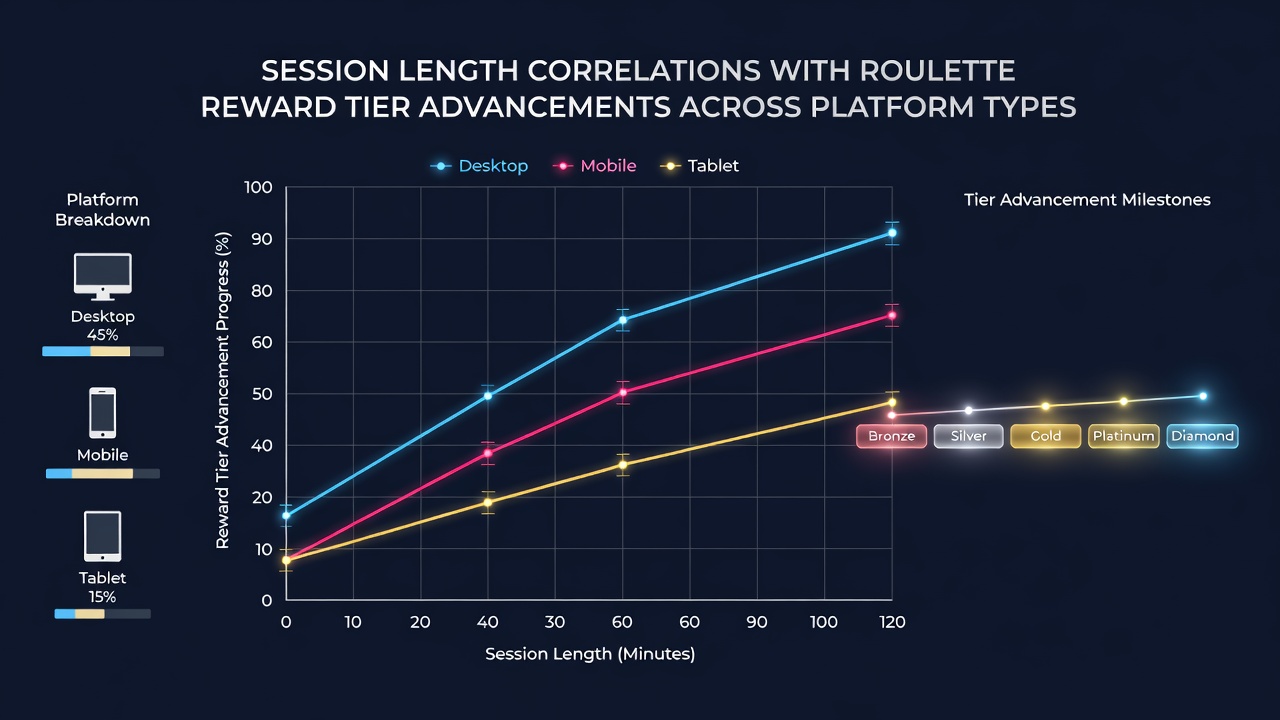 Live dealer roulette interface on mobile device displaying tier progression indicators during extended sessions