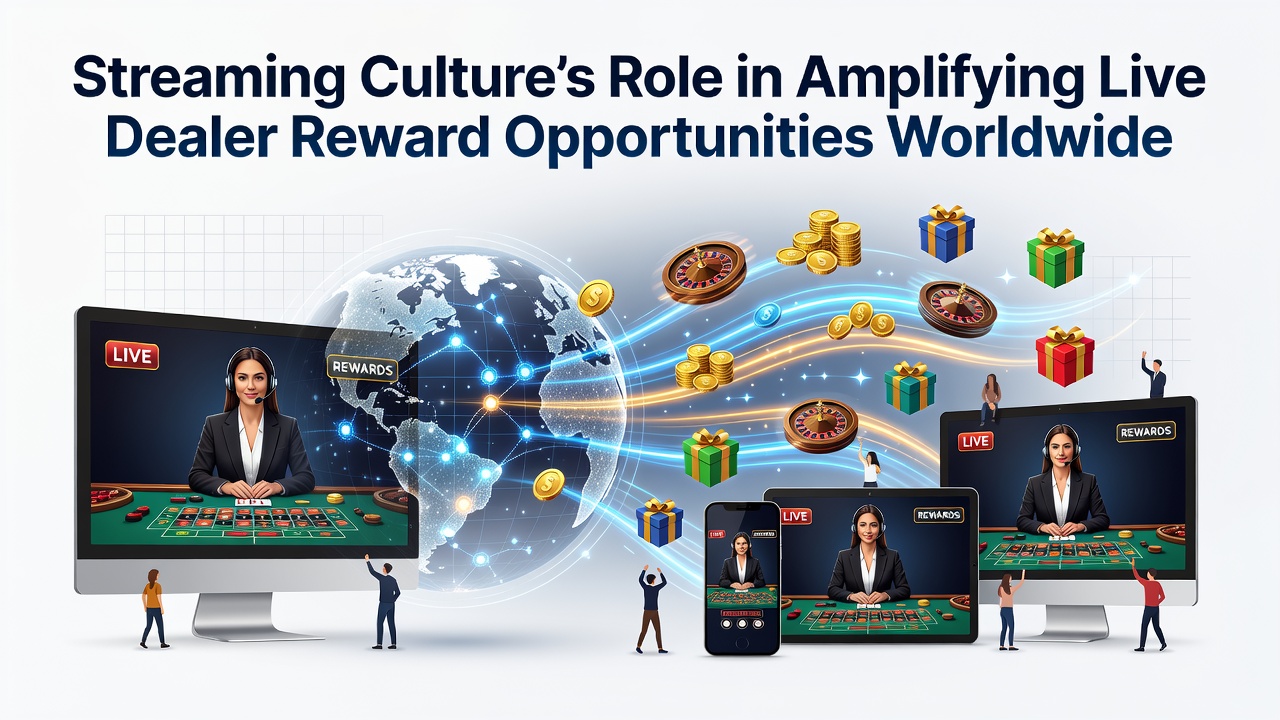 Global streaming platforms showcasing live dealer casino sessions with real-time reward notifications and viewer engagement metrics displayed on screen
